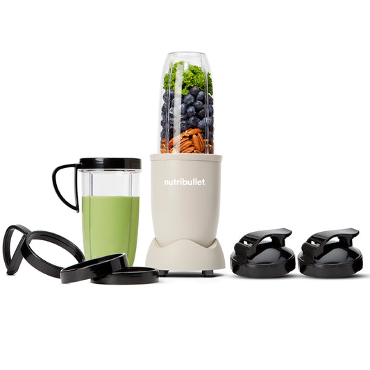 nutribullet Pro 900W Leistungsstarker Smoothie Mixer NB910MASN Matt Sand, matt sandfarbener Standmixer, püriert Zutaten für Smoothies.