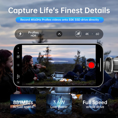 SSK Portable SSD 512GB – 1000MB/s Dual Typ-C & Typ-A