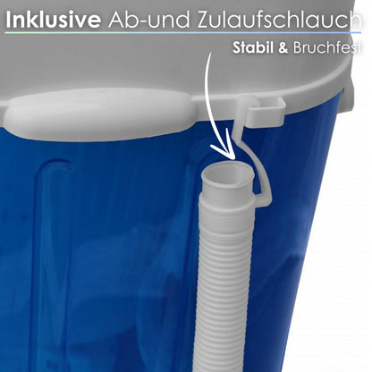 EcoWash Mini Waschmaschine Reisewaschautomat – 3 kg, Schleuder, 2 Kammern