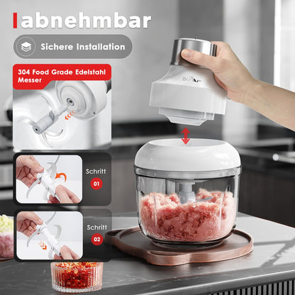 Bear Zerkleinerer QSJ-D03Q1 mit Glasbehältern 0,6 L und 2 L