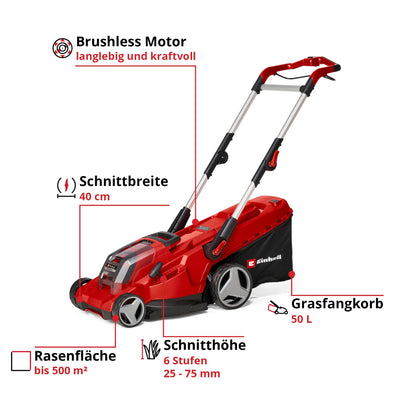 Einhell Professional Akku-Rasenmäher RASARRO 36/40 Kit
