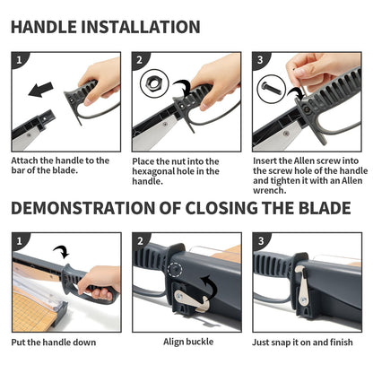JIELISI Holz-Guillotine-Papierschneider Manuell – 32 Blatt A4