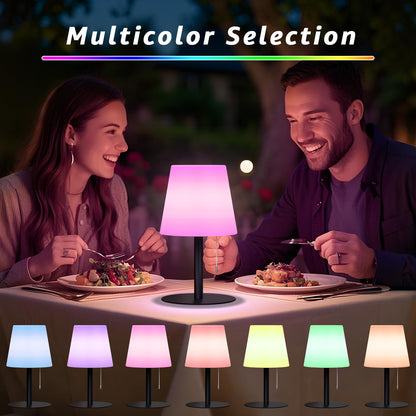 uuffoo Solar Tischlampe Outdoor 2 Stück IP44 RGB Kabellos Schwarz