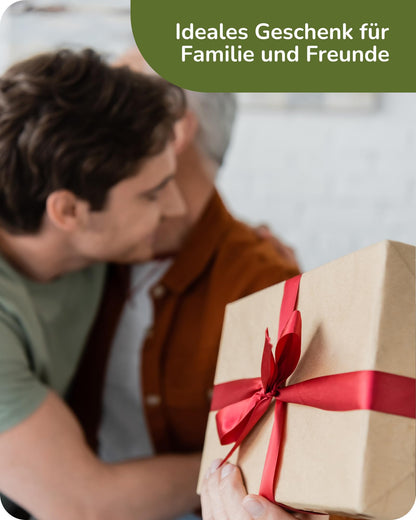 EDISHINE 2er Set Tischlampe Holz LED Nachttischlampe Leinen