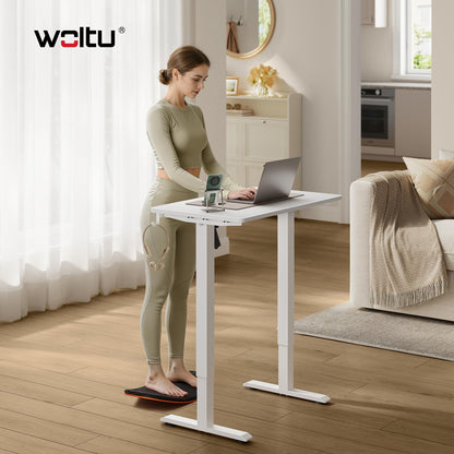 WOLTU Schreibtisch höhenverstellbar elektrisch, 80 x 48 cm, Weiss