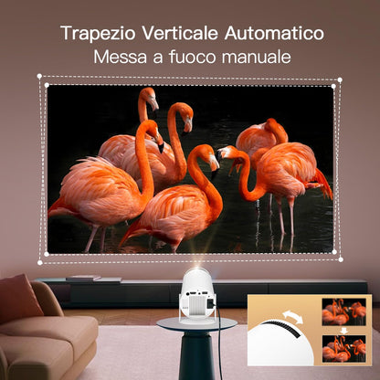 LYNCAST HY300 Pro Mini Projektor - WLAN Android 11 4K schwenkbar