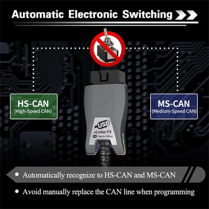 vLinker FS OBD2 USB Adapter für FORScan mit HS/MS-CAN Auto Switch