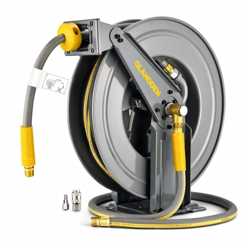 GLAHODEN Doppelarmiger einziehbarer Luftschlauchtrommel - 20M