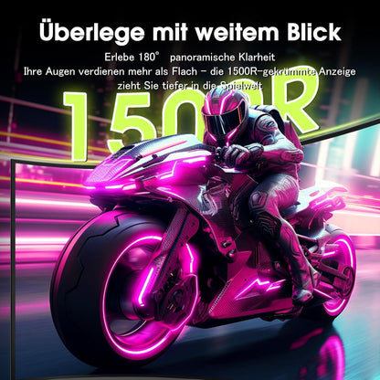 Amzfast AMZG27C1Q Pro Curved Gaming Monitor 27 Zoll QHD