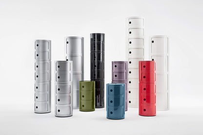 Kartell Componibile Aufbewahrungssystem - Weiss 3 Fächer