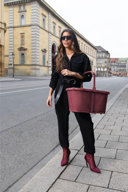reisenthel carrybag twist maroon Einkaufskorb mit Innentasche, 22 l