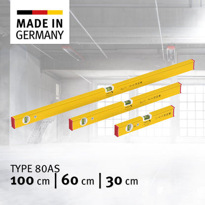 STABILA PRIME SET 80 AS Wasserwaagen Set 3-teilig (100/60/30 cm)
