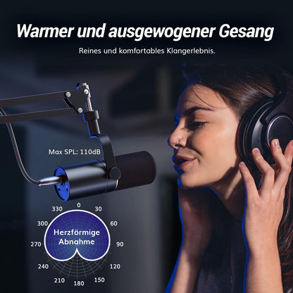 TONOR TD510+ Dynamisches Gaming Mikrofon Set mit Arm