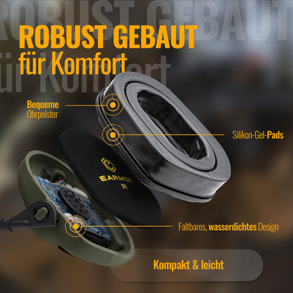 Earmor M32 Plus Elektronischer Gehörschutz mit Mikrofon, Grün