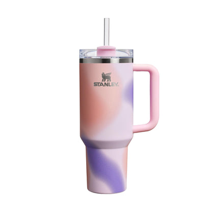 Stanley Quencher H2.0 Flowstate Trinkflasche 1,2 L Rose Petal Motion, Edelstahl, mit Strohhalm und Tragegriff