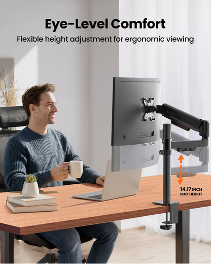 ErGear Monitorarm, verstellbare Monitorhalterung 13-34 Zoll, bis 9 kg