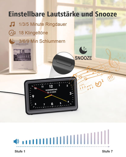 Roxicosly Digitaler Kalender CR1029, Demenzuhr mit Wecker, 7 Zoll