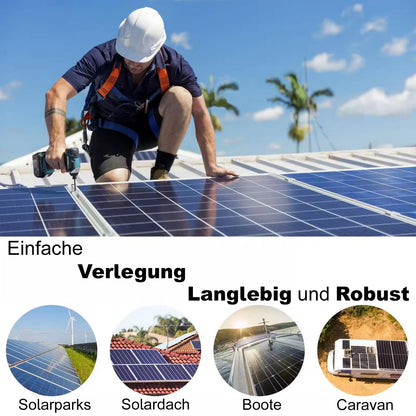 NAUC Solar Verlängerungskabel – Solarkabel 4mm² Schwarz 100m