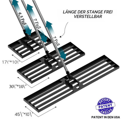 Walensee Rasen-Nivellierrechen RL-003, 213 cm Stiel, 76 x 25 cm