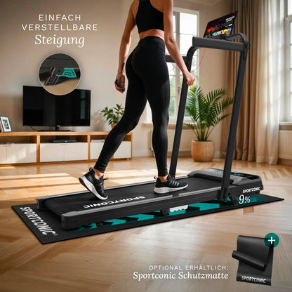 Sportconic Laufband P106FA – klappbares Walking Pad mit Steigung