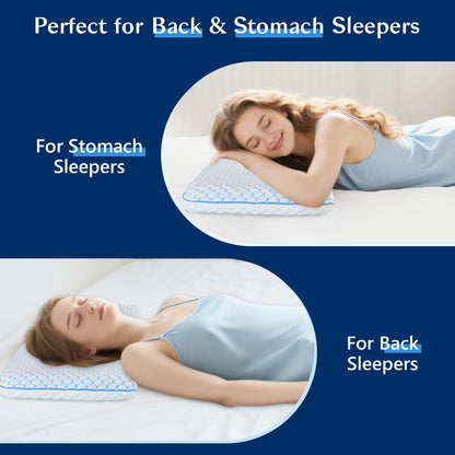 Iwacool Kühlkissen Memory Foam 40x60 für Bauch- und Rückenschläfer