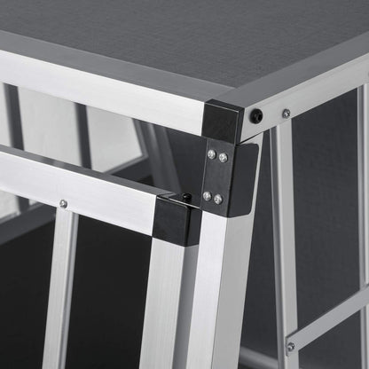 EUGAD Alu Hundetransportbox – 65x85x71cm Mittel