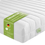DREAMSTAR Easy Flex 7-Zonen Kaltschaummatratze H2/H3 – 140x200. Rechteckige Matratze mit weißem Bezug. Bietet ergonomischen Schlafkomfort durch 7-Zonen-Struktur.