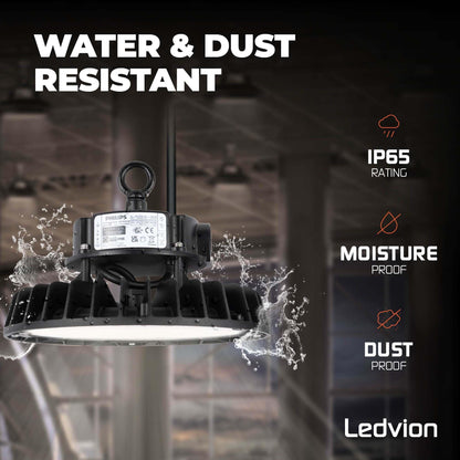 Ledvion LED Hallenstrahler 150W UFO Lampe – Dimmbar 4000K