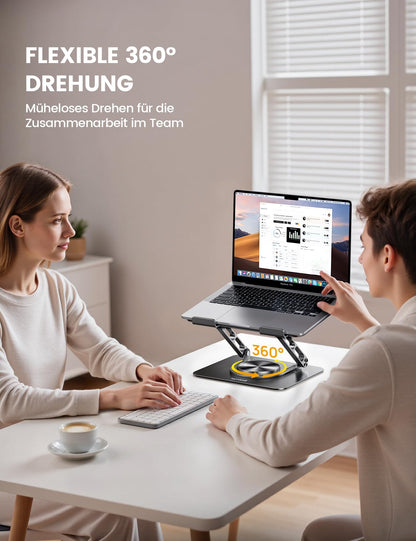 Lamicall Laptopständer 360° drehbar, faltbar, Aluminium, 10-17,3 Zoll