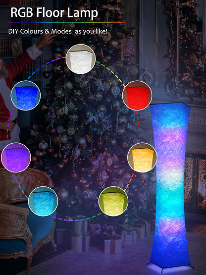 Amdelne RGB LED Stehlampe – Dimmbar, Musik Sync & App, Weiss