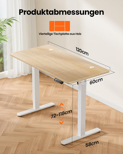 ErGear Elektrischer Höhenverstellbarer Schreibtisch 120x60 cm