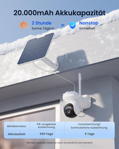 Reolink Altas PT Ultra 4K Solar Überwachungskamera mit Akku und WLAN