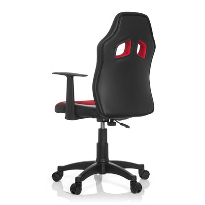 hjh OFFICE Kid Game AL Kinder-Drehstuhl Kunstleder Schwarz/Rot