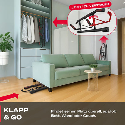Sportstech Pullmate Klimmzugstange Türrahmen ohne Schrauben, 58–92 cm