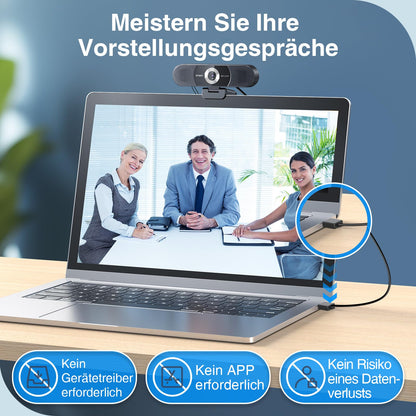 EMEEET C980 PRO 4K Konferenz Webcam - 3-in-1 mit Lautsprecher & Mikrofon