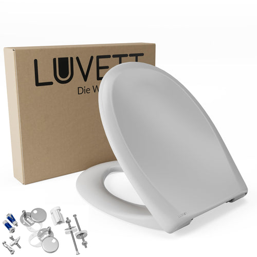 LUVETT C770 ovaler WC-Sitz Absenkautomatik - Manhattan Grau