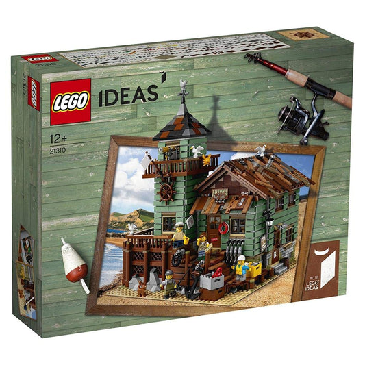LEGO Ideas Alter Angelladen Konstruktionsspielzeug - 21310: Braun-graues Modellgebäude aus Bausteinen zum detailreichen Zusammenbau.