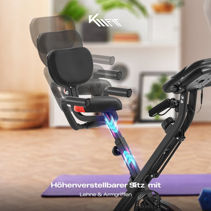 KM Fit 2in1 Hometrainer klappbar mit LCD-Display