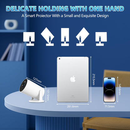 SmartBeam Mini Beamer 4K - Tragbarer Heimkino Projektor Android 11