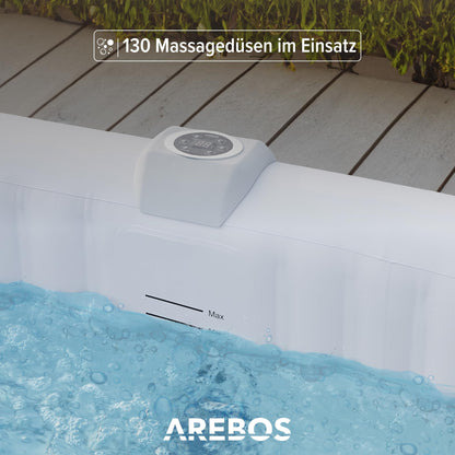 Arebos Spa Whirlpool Aufblasbar - 6 Personen In-Outdoor