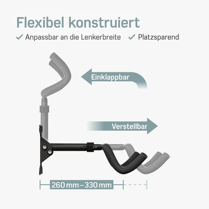 Borgen Fahrrad Wandhalterung – Einstellbar, Klappbar für MTB & Rennrad