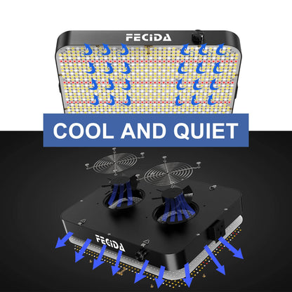 FECiDA 260W LED Pflanzenlampe Dimmbar Vollspektrum 90x90cm