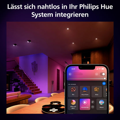 Philips Hue Starter Kit Bridge Pro + 3 GU10 LED Spots + Smart Button