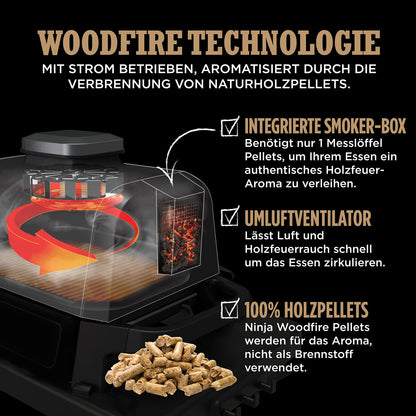 Ninja Woodfire Elektrogrill 7-in-1 Outdoor Smoker - OG701EU