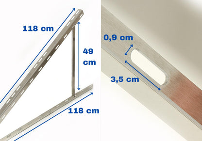 Schneck Solarpanel Halterungsset bis 118cm – 2 Paar