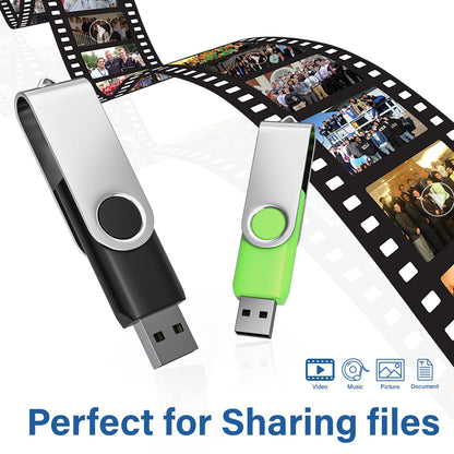 Wooolken USB Stick 16GB 10er Pack, USB 2.0 Speicherstick schwarz