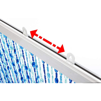 Kobolo Perlenvorhang Ocean blau 90x200 cm Türvorhang Insektenschutz