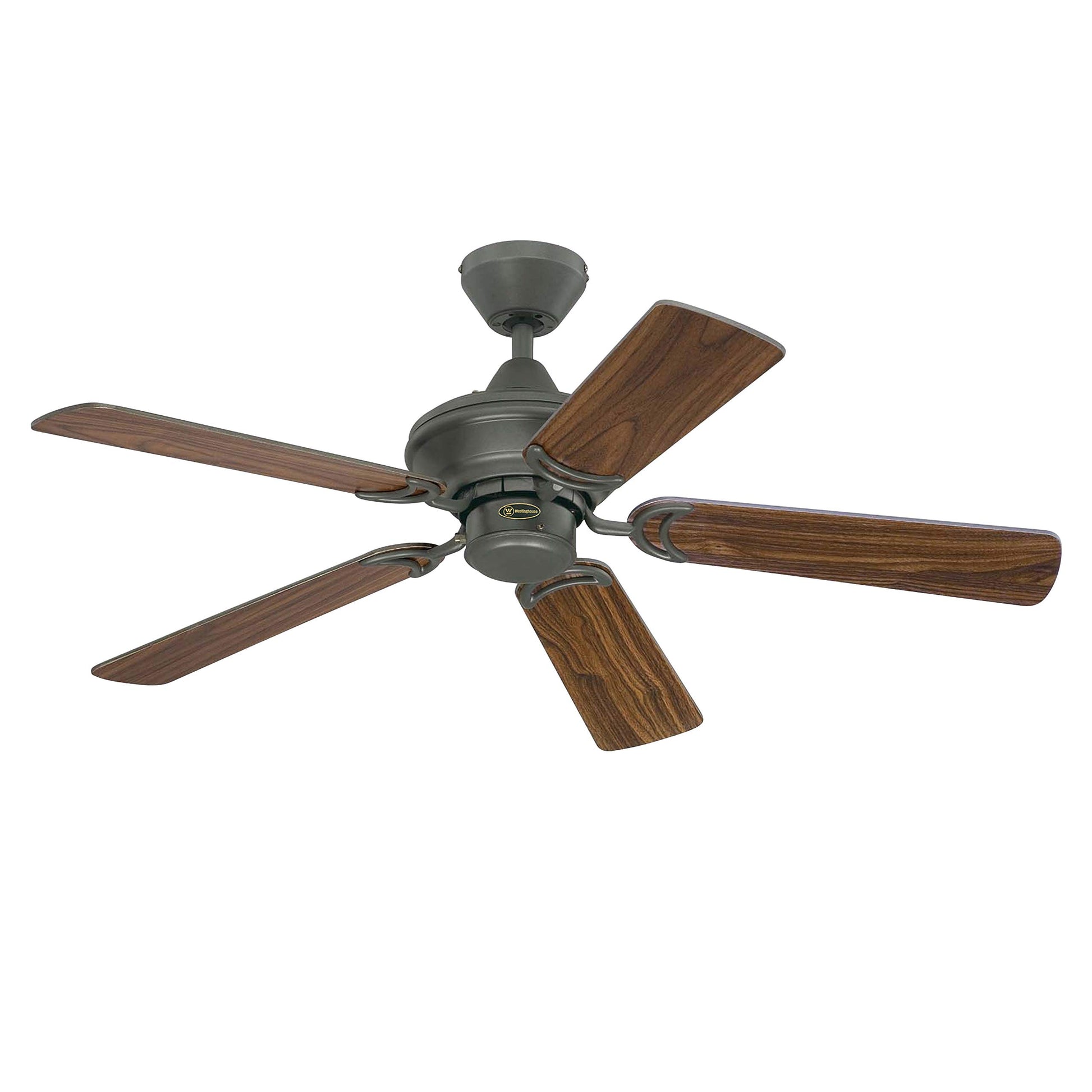 Westinghouse Lighting Deckenventilator 7826440 - Eisen Glänzend. Rund, mit Rotorblättern, zur Luftzirkulation und Raumkühlung.