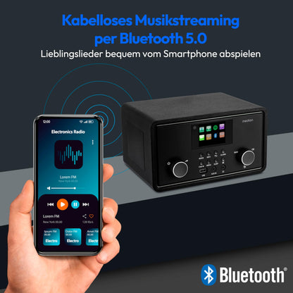 MEDION P85027 Internetradio DAB+ UKW Spotify Connect - Schwarz