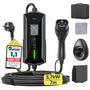 VoltBox Typ 2 Ladekabel Schuko 3,7 kW, 7 m, EV-Ladegerät mit LCD – mit Typ-2-Stecker und Schuko-Anschluss